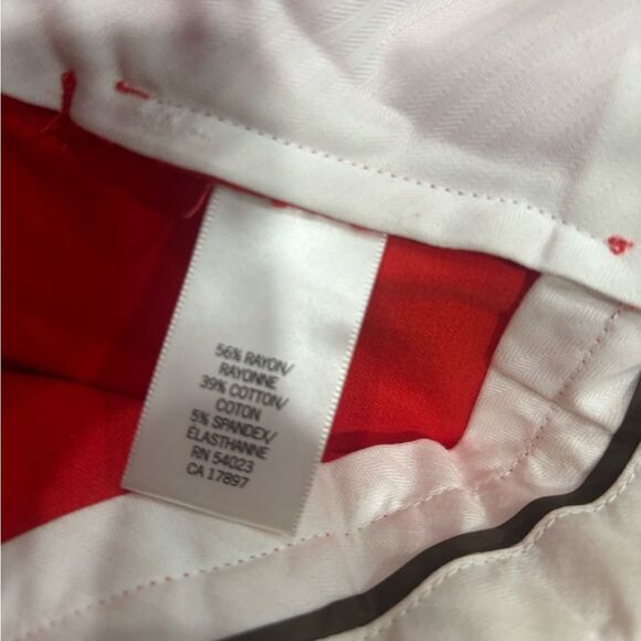 Banana Republic Martin Fit Preppy Dress Pants Orange Red Straight Leg Womans 4 - Picture 5 of 7